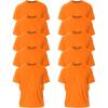 Gildan Adult Ultra Cotton T-Shirt, Style G2000, Multipack(Safety Orange (10-pack))