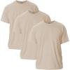 Gildan Adult Ultra Cotton T-Shirt, Style G2000, Multipack(Sand (3-pack))