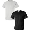 Gildan Adult Ultra Cotton T-Shirt with Pocket, Style G2300, 2-Pack(Ash/Black)