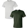 Gildan Adult Ultra Cotton T-Shirt with Pocket, Style G2300, 2-Pack(Ash/Forest)