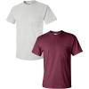 Gildan Adult Ultra Cotton T-Shirt with Pocket, Style G2300, 2-Pack(Ash/Maroon)