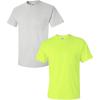 Gildan Adult Ultra Cotton T-Shirt with Pocket, Style G2300, 2-Pack(Ash/Safetygreen)