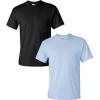 Gildan Adult Ultra Cotton T-Shirt with Pocket, Style G2300, 2-Pack(Black/Lightblue)