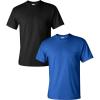 Gildan Adult Ultra Cotton T-Shirt with Pocket, Style G2300, 2-Pack(Black/Royal)