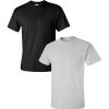 Gildan Adult Ultra Cotton T-Shirt with Pocket, Style G2300, 2-Pack(Black/Sportgrey)