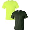 Gildan Adult Ultra Cotton T-Shirt with Pocket, Style G2300, 2-Pack(Safetygreen/Forest)