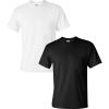 Gildan Adult Ultra Cotton T-Shirt with Pocket, Style G2300, 2-Pack(White/Black)
