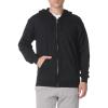 Gildan Fleece Zip Hoodie Sweatshirt, Style G18600, Multipack(Black)
