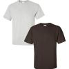 Gildan Hammer Adult T-Shirt, 2-Pack, Style GH000((1) Ash + (1) Dark Chocolate)