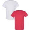 Gildan Hammer Adult T-Shirt, 2-Pack, Style GH000((1) Ash + (1) Heather Red)