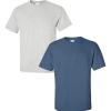 Gildan Hammer Adult T-Shirt, 2-Pack, Style GH000((1) Ash + (1) Indigo Blue)