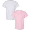 Gildan Hammer Adult T-Shirt, 2-Pack, Style GH000((1) Ash + (1) Light Pink)