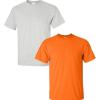 Gildan Hammer Adult T-Shirt, 2-Pack, Style GH000((1) Ash + (1) Safety Orange)