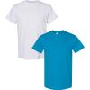 Gildan Hammer Adult T-Shirt, 2-Pack, Style GH000((1) Ash + (1) Sapphire)