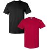 Gildan Hammer Adult T-Shirt, 2-Pack, Style GH000((1) Black + (1) Cardinal Red)
