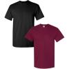 Gildan Hammer Adult T-Shirt, 2-Pack, Style GH000((1) Black + (1) Maroon)