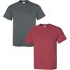 Gildan Hammer Adult T-Shirt, 2-Pack, Style GH000((1) Dark Heather + (1) Heather Cardinal)