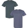Gildan Hammer Adult T-Shirt, 2-Pack, Style GH000((1) Dark Heather + (1) Heather Navy)