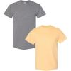Gildan Hammer Adult T-Shirt, 2-Pack, Style GH000((1) Graphite Heather + (1) Yellow Haze)