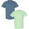 Gildan Hammer Adult T-Shirt, 2-Pack, Style GH000((1) Indigo Blue + (1) Mint Green)