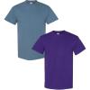 Gildan Hammer Adult T-Shirt, 2-Pack, Style GH000((1) Indigo Blue + (1) Purple)
