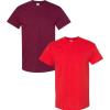 Gildan Hammer Adult T-Shirt, 2-Pack, Style GH000((1) Maroon + (1) Red)