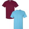Gildan Hammer Adult T-Shirt, 2-Pack, Style GH000((1) Maroon + (1) Sky)