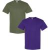 Gildan Hammer Adult T-Shirt, 2-Pack, Style GH000((1) Military Green + (1) Purple)