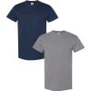 Gildan Hammer Adult T-Shirt, 2-Pack, Style GH000((1) Navy + (1) Graphite Heather)