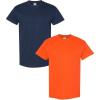 Gildan Hammer Adult T-Shirt, 2-Pack, Style GH000((1) Navy + (1) Orange)