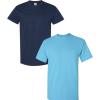 Gildan Hammer Adult T-Shirt, 2-Pack, Style GH000((1) Navy + (1) Sky)