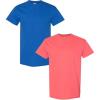 Gildan Hammer Adult T-Shirt, 2-Pack, Style GH000((1) Royal + (1) Coral Silk)