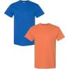 Gildan Hammer Adult T-Shirt, 2-Pack, Style GH000((1) Royal + (1) Sunset)