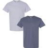 Gildan Hammer Adult T-Shirt, 2-Pack, Style GH000((1) Sport Grey + (1) Heather Navy)