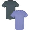 Gildan Hammer Adult T-Shirt, 2-Pack, Style GH000((1) Violet + (1) Dark Heather)