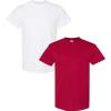 Gildan Hammer Adult T-Shirt, 2-Pack, Style GH000((1) White + (1) Cardinal)