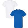 Gildan Hammer Adult T-Shirt, 2-Pack, Style GH000((1) White + (1) Royal)