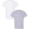 Gildan Hammer Adult T-Shirt, 2-Pack, Style GH000((1) White + (1) Sport Grey)