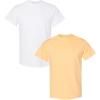 Gildan Hammer Adult T-Shirt, 2-Pack, Style GH000((1) White + (1) Yellow Haze)