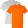 Gildan Hammer Adult T-Shirt, 2-Pack, Style GH000(Ash/Safety Orange)