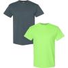 Gildan Hammer Adult T-Shirt, 2-Pack, Style GH000(Dark Heather-neon)