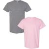 Gildan Hammer Adult T-Shirt, 2-Pack, Style GH000(Graphite-light Pink)