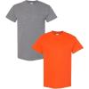 Gildan Hammer Adult T-Shirt, 2-Pack, Style GH000(Graphite-orange)