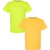 Gildan Hammer Adult T-Shirt, 2-Pack, Style GH000(Safety Green-daisy)