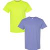 Gildan Hammer Adult T-Shirt, 2-Pack, Style GH000(Safety Green-violet)