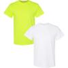 Gildan Hammer Adult T-Shirt, 2-Pack, Style GH000(Safety Green-white)