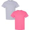 Gildan Hammer Adult T-Shirt, 2-Pack, Style GH000(Sport Grey-safety Pink)