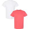 Gildan Hammer Adult T-Shirt, 2-Pack, Style GH000(White-coral)