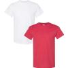 Gildan Hammer Adult T-Shirt, 2-Pack, Style GH000(White-heather Red)
