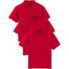 Gildan Kids’ DryBlend Short Sleeve Polo, Style G8800b, 3-Pack(Red)